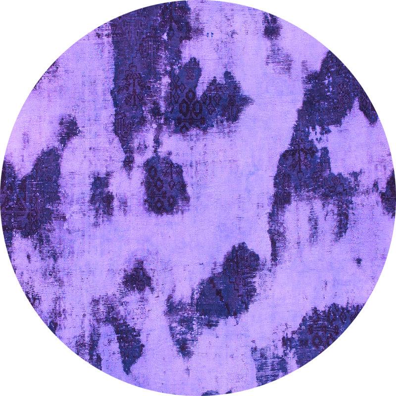 Delfa Abstract Indoor Rug, Round 5'