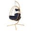 Fauteuil suspendu suspendu en osier avec support et coussin lavable pour patio-129223832