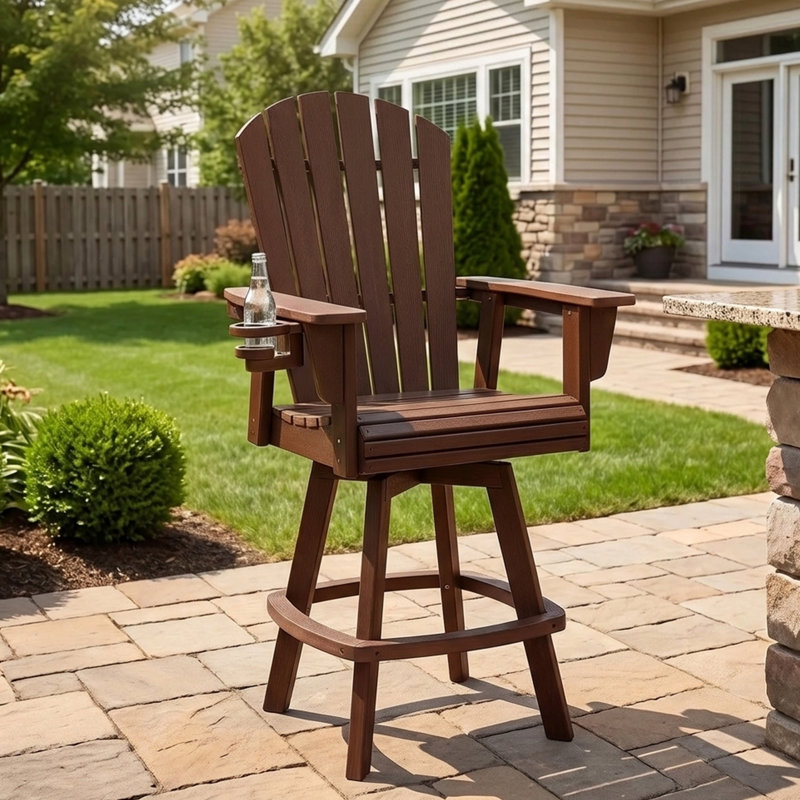 Chaise de bar pivotante Adirondack, Brown