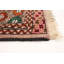 Tapis brun clair / rouge en laine noué à la main