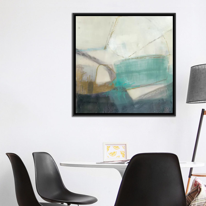 « défense i », reproduction sur toile, H 37 po x l 37 po x P 1,5 po, Toile avec cadre noir, Pas de tapis