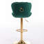 Tabourets de bar avec repose-pieds chromé et base pivotante