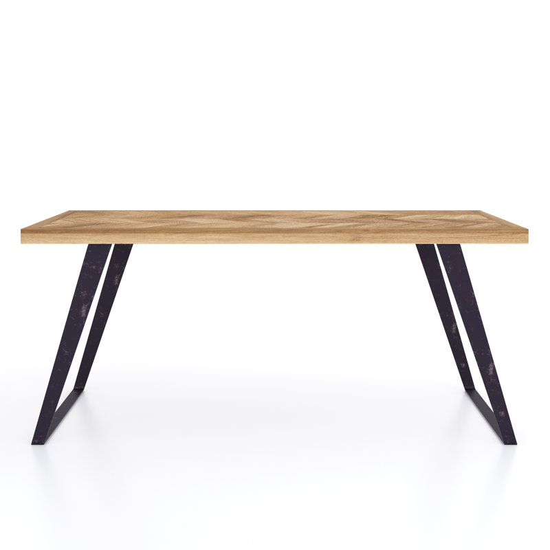 Agra Metal Base Dining Table, H76 x L175 x W90cm