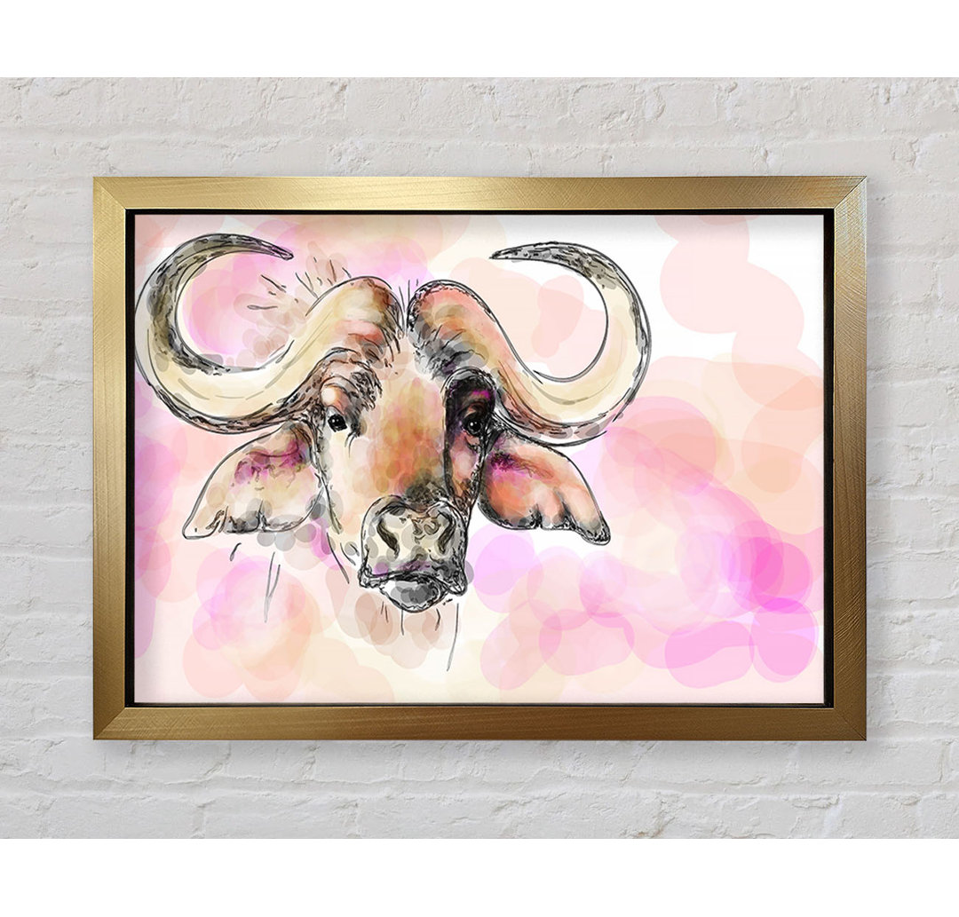 Texas Longhorn Cow - Einzelner Bilderrahmen Kunstdrucke