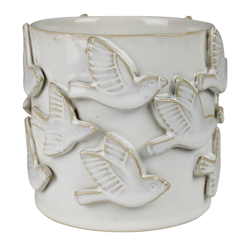 Flock Of Birds Cachepot, Ceramic - 4”