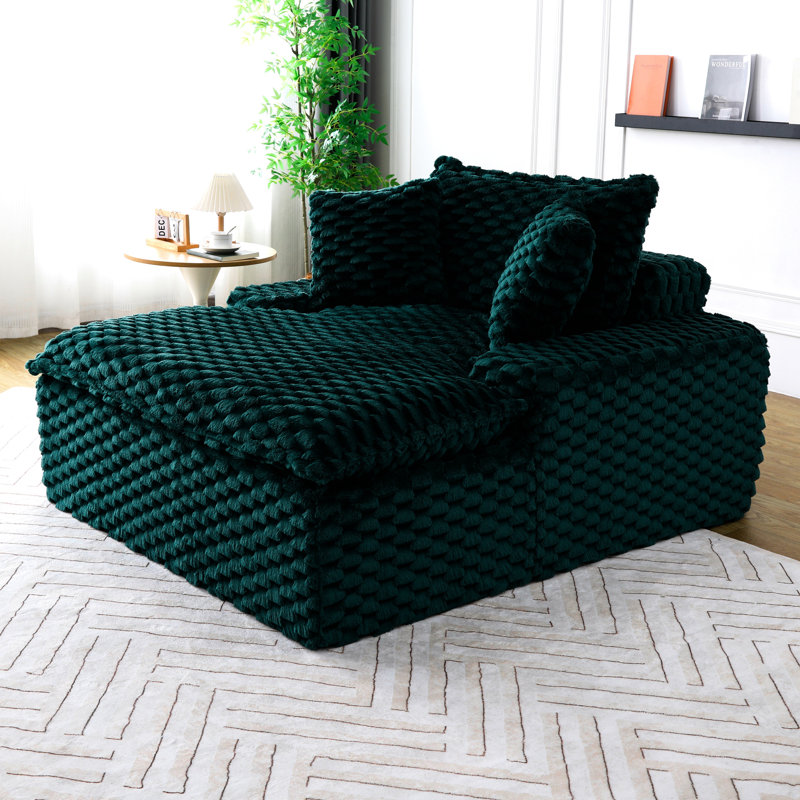 51 pouces avec un design minimaliste, un tissu en molleton tortue, un rembourrage en éponge, un support de grande capacité pour de multiples cas de figure, un dossier profilé, deux coussins et trois variations de couleurs