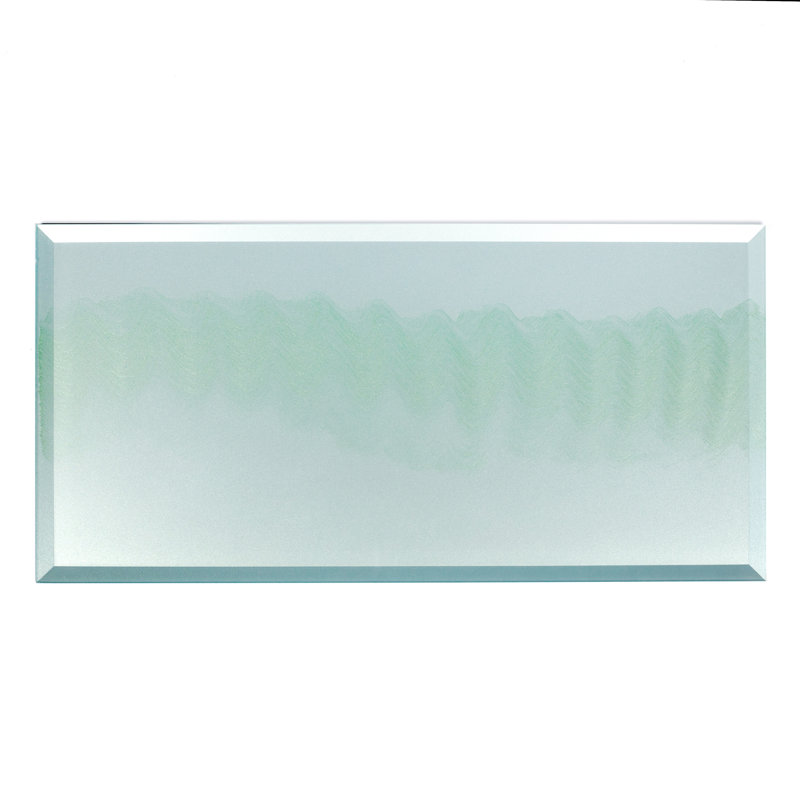 Carrelage mural de cuisine et de salle de bain à rebord biseauté en verre de qualité diamant 8 po x 16 po Secret Dimensions Secret Dimensions