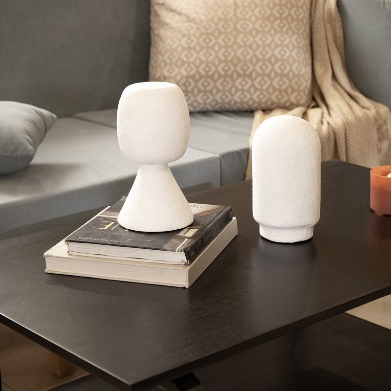 Ensemble de 2 sculptures nuage Cloud Ecomix avec finition durable blanc mat