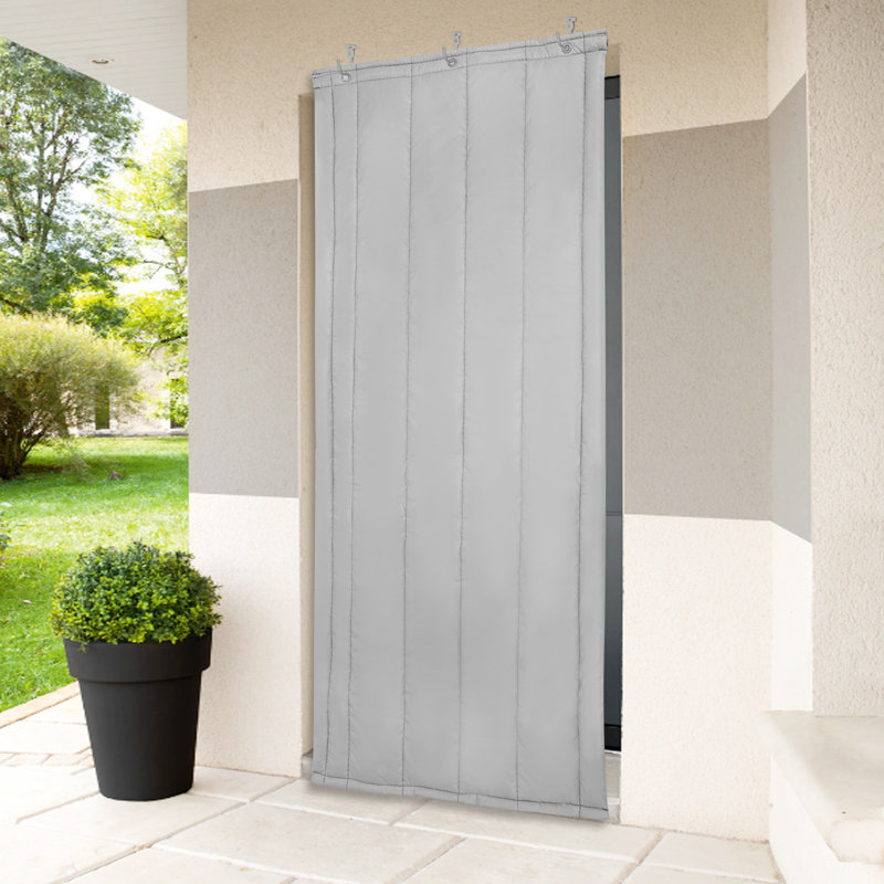 Rideau de porte à isolation thermique Jerimy, Gris, L 31,5 po x L 79 po