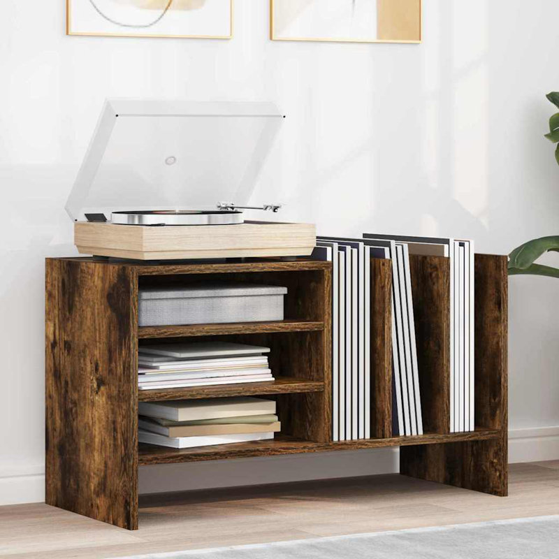 45cm H x 78.5cm W Bookcase, Smoked Oak