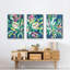 Blue Tropics I - ensemble de 3 reproductions sur toile-91890966-91890968