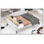 Lit de jour double capitonné capitonné, beige 