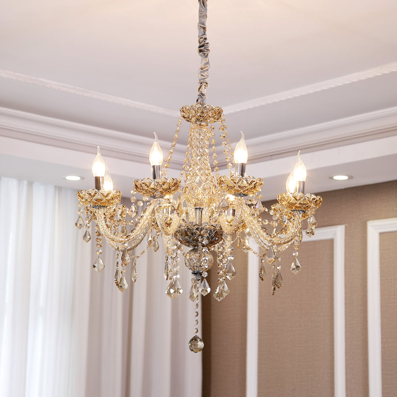Aleah Crystal Chandelier, 60cm H x 55cm W x 55cm D