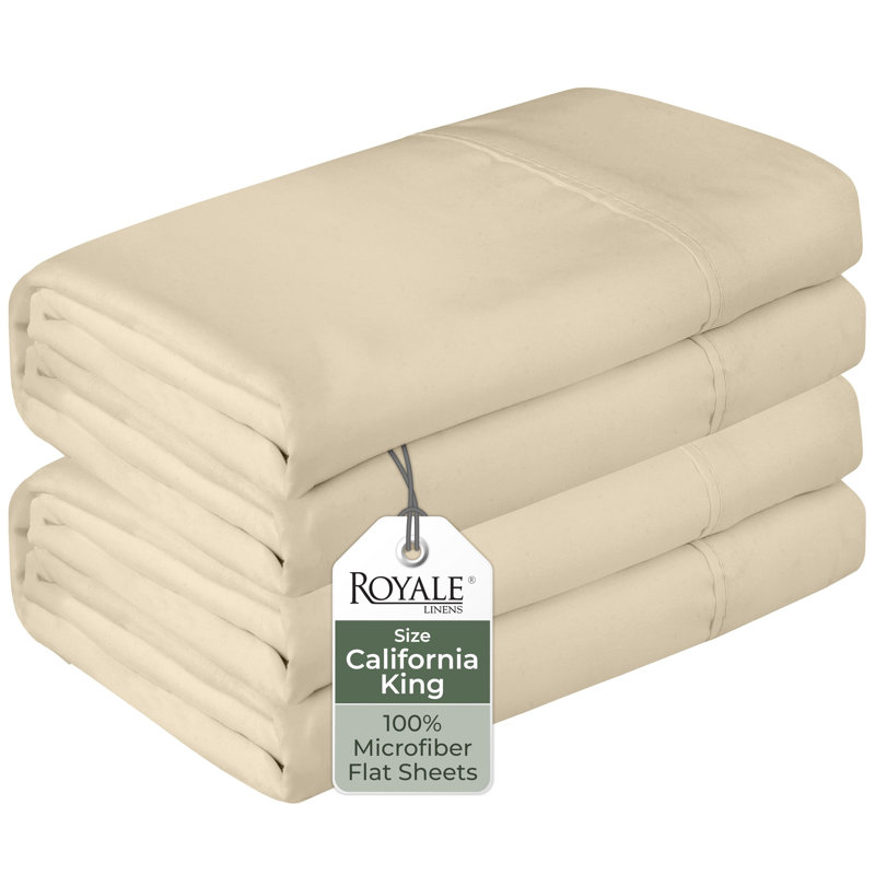 Royale Linens 2 Pack Bulk Set | Top Sheets | Soft Microfiber | Stain Resistant | for Hotel Massage Table Hospital Dorm | Sold Separately
