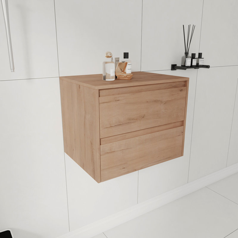 Armoire de salle de bain murale 24 po Vowar avec 2 tiroirs à fermeture en douceur