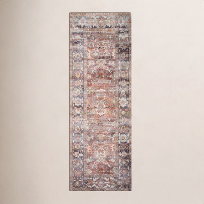 Portman Spice Orange Blue Oriental Rug