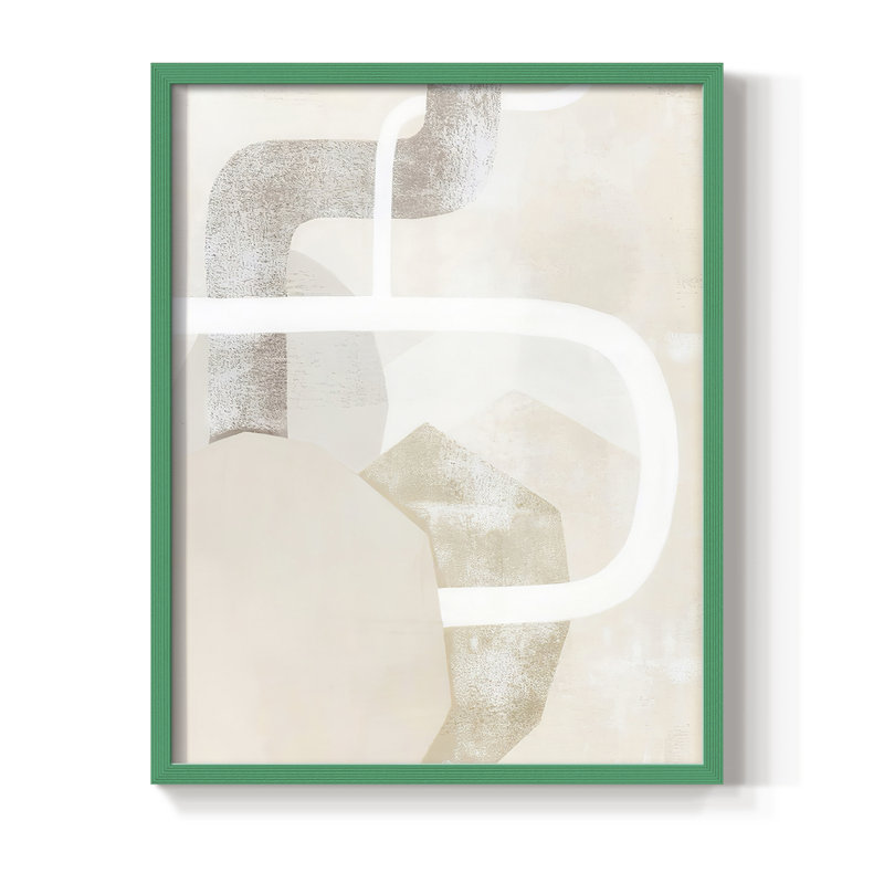 «Quiet Affection I», reproduction encadrée - bois massif, Vert, H 10 po x l 8 po