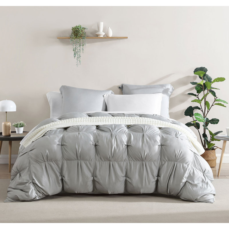 Full-Queen Moon Gray Bamboo Comforter with Recycled Filling