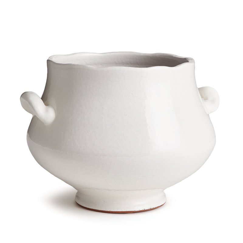 Wellon Handmade Ceramic Planter, 9" H x 13.25" W x 11.75" D