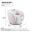 Fauteuil d'appoint pivotant, fauteuil demi-tonneau rembourré en tissu Boucle-1657587443