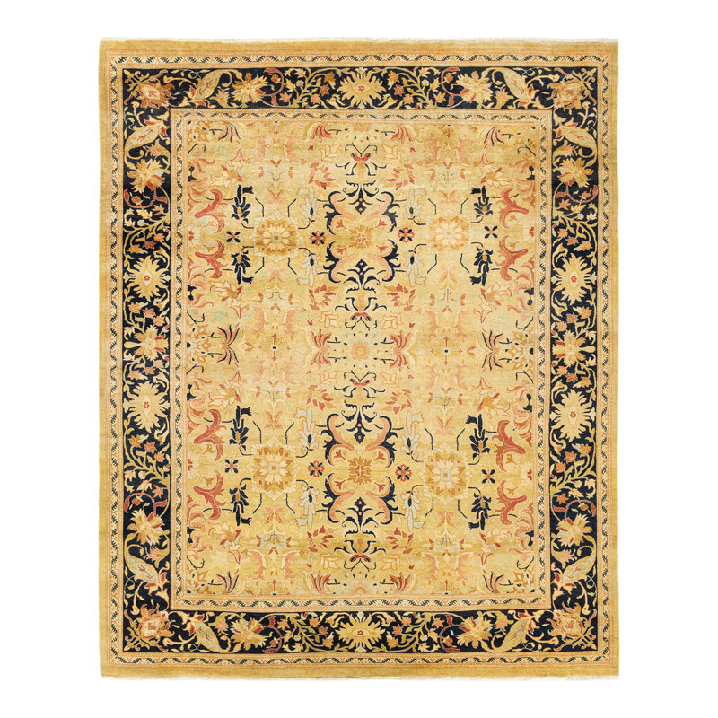 Tapis unique en laine noué à la main 8 pi 4 po x 10 pi 3 po nouvel âge Ohlone