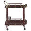 Chariot de service à 2 tablettes Merlot and Brass