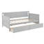 Lit de jour simple en bois de pin avec deux tiroirs de rangement-431875503