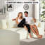 Compression Deep Seat Sectionals, Corduroy Modern L Shaped Sofa For Home