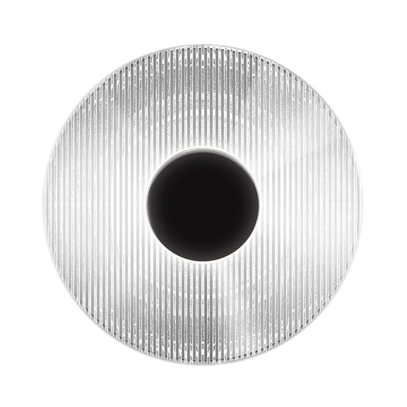 Meclisse LED Flush Mounted Sconce, Satin Black, Etched