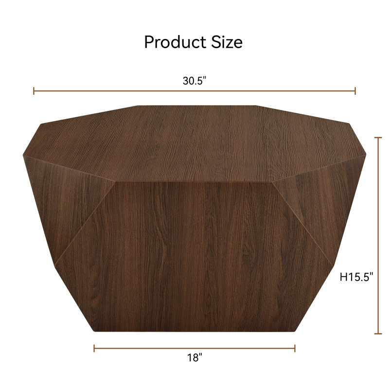 Table basse à tambour en bois