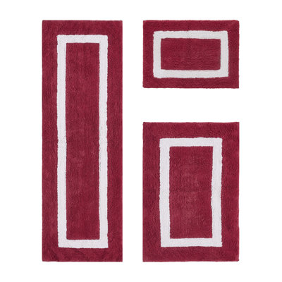 Atle Reversible Cotton Tufted Bath Rug Set