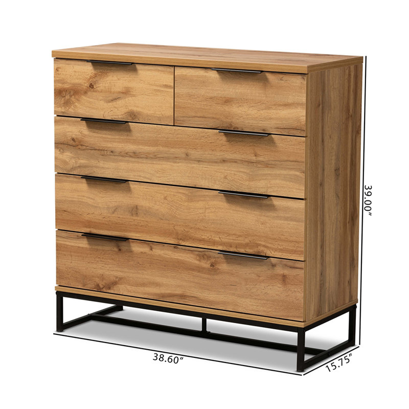 Commode 5 tiroirs Aldora