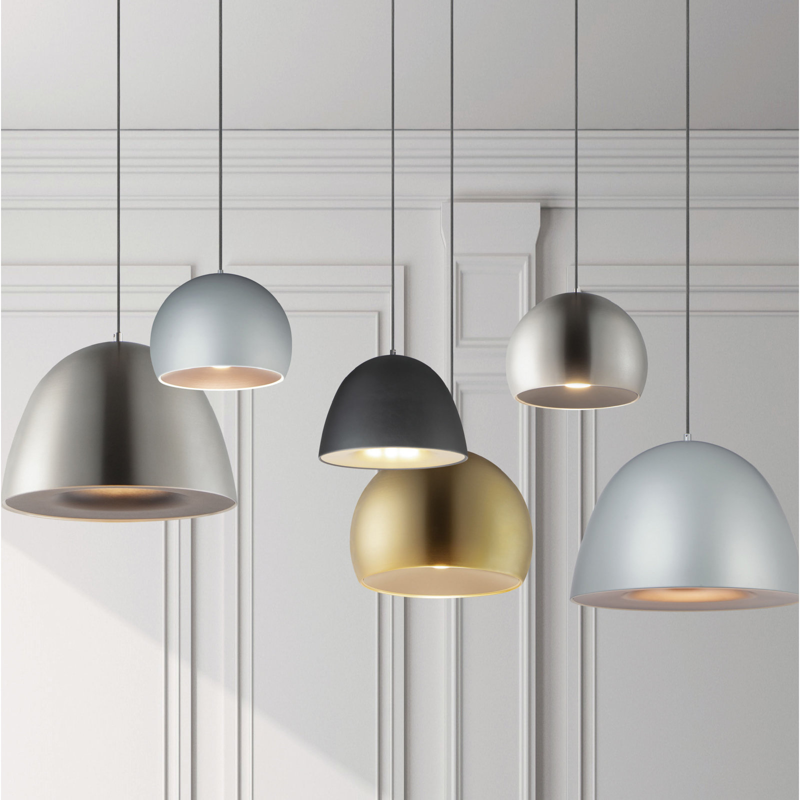 Natosha Single Light Metal Dimmable LED Pendant, Dark Gray/Coffee, 11" H x 15.75" W x 15.75" D