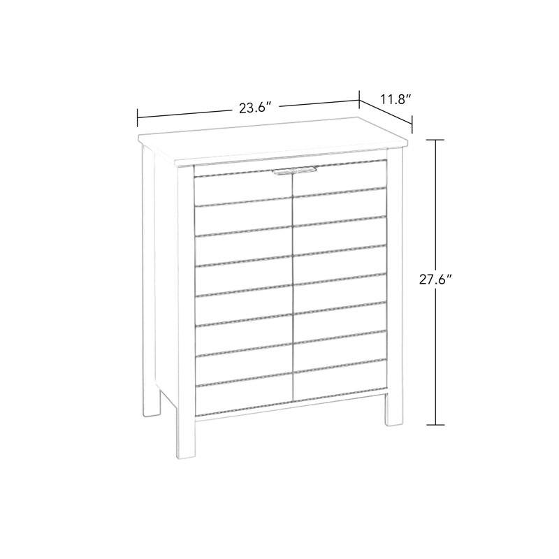 White MDF Living Room Cabinet with Adjustable Shelving