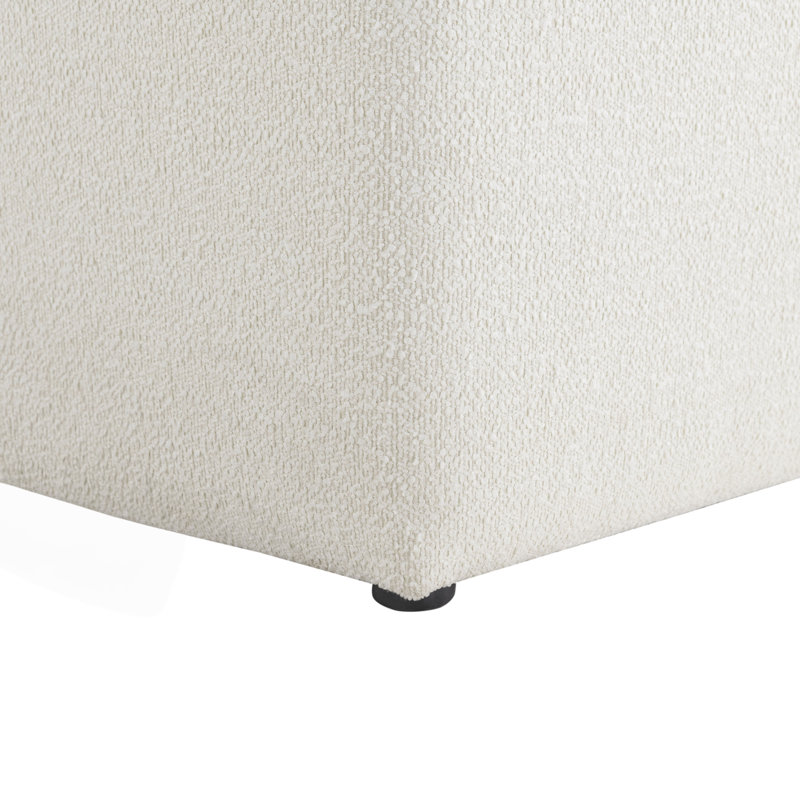Chaise d'appoint Froid Gris anthracite, Polyester ivoire