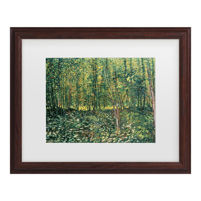 Vincent Van Gogh, «Trees and Undergrowth, 1887», art encadré mat