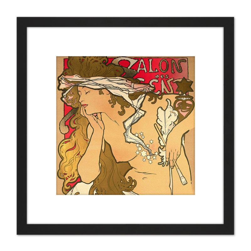 Salon Des Cent Art Nouveau by Alphonse Mucha - Single Picture Frame Painting