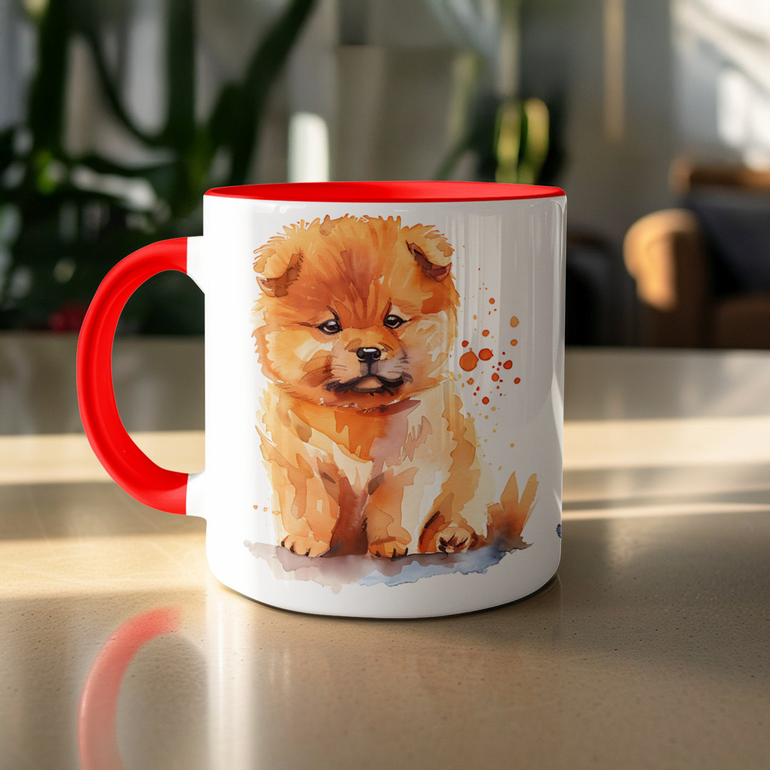 Cavalier Puppy Watercolor Design 11oz Coffee Mug