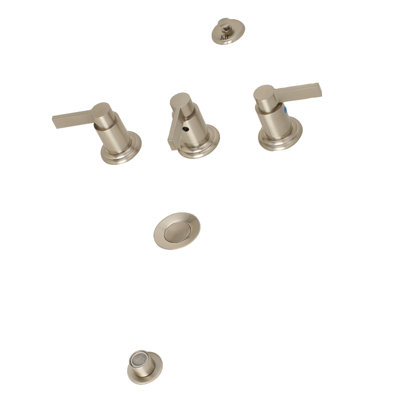 Kingston Triple Handle Widespread Vertical Bidet Faucet