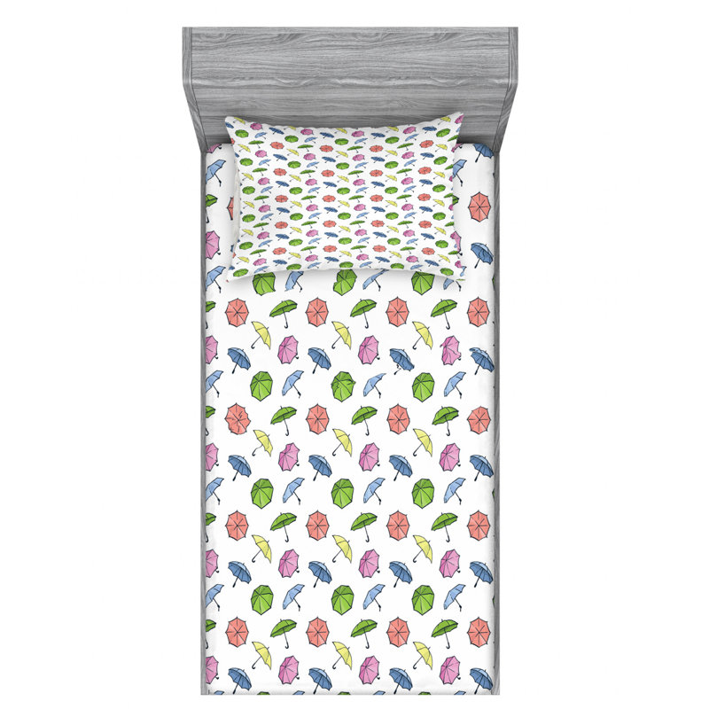 Microfiber Sheet Set, Twin Sheet Set with Fitted Sheet