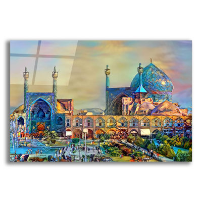 «Ispahan l'Iran Imam Khomeini Mosque» par Pierre Gavidia, art mural en verre acrylique