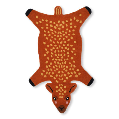  Tapis de bain en forme de cerf doux | Tapis antidérapant en laine Yogic Asana | Tapis animaux pour chambre à coucher, salle de bain, douche, cuisine, plancher, dessin animé, salle de bain