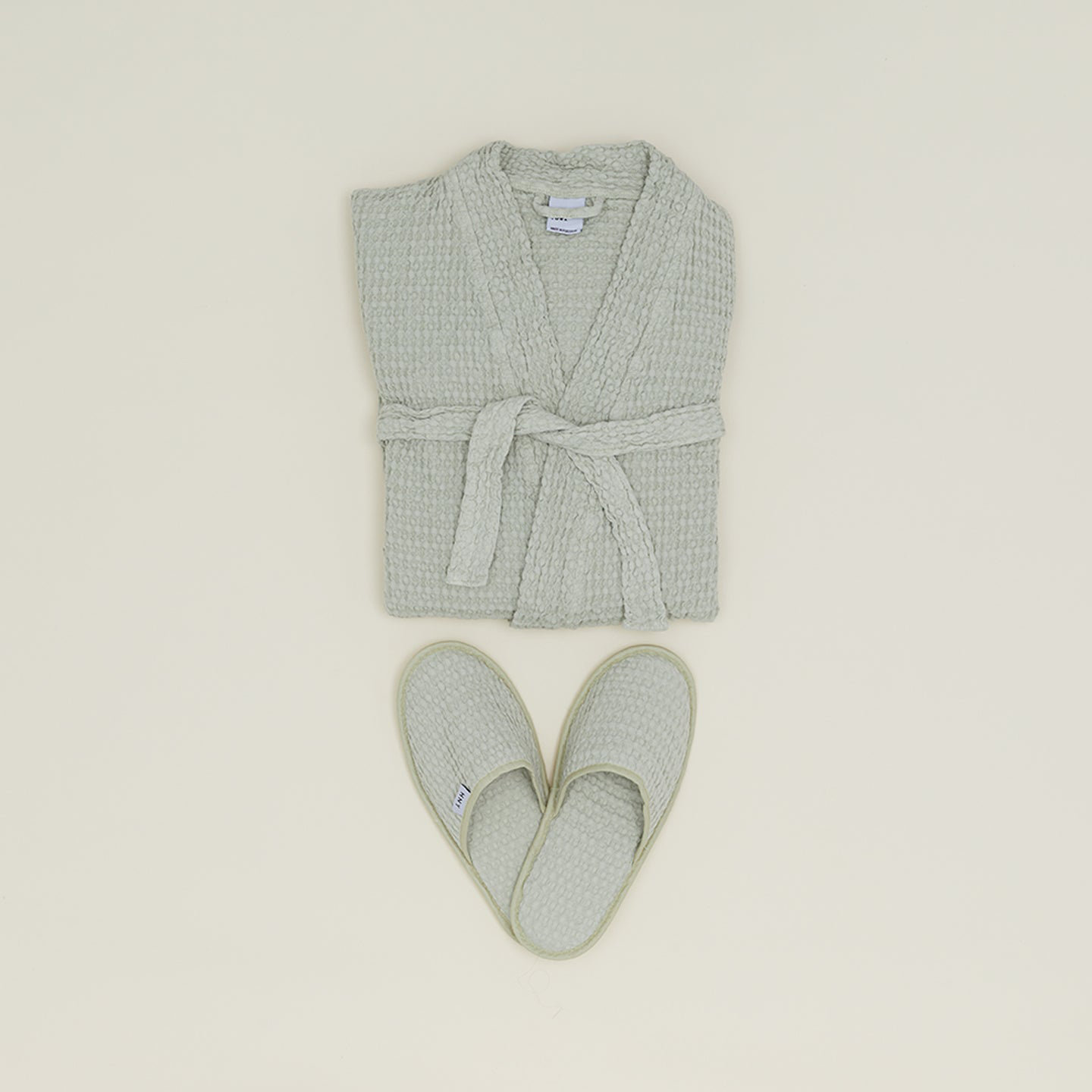 Simple Waffle Slippers, Medium, Sage
