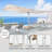 Menades 10' Square Cantilever Acrylic Double-Sided Commercial Umbrella with Base-2005106739