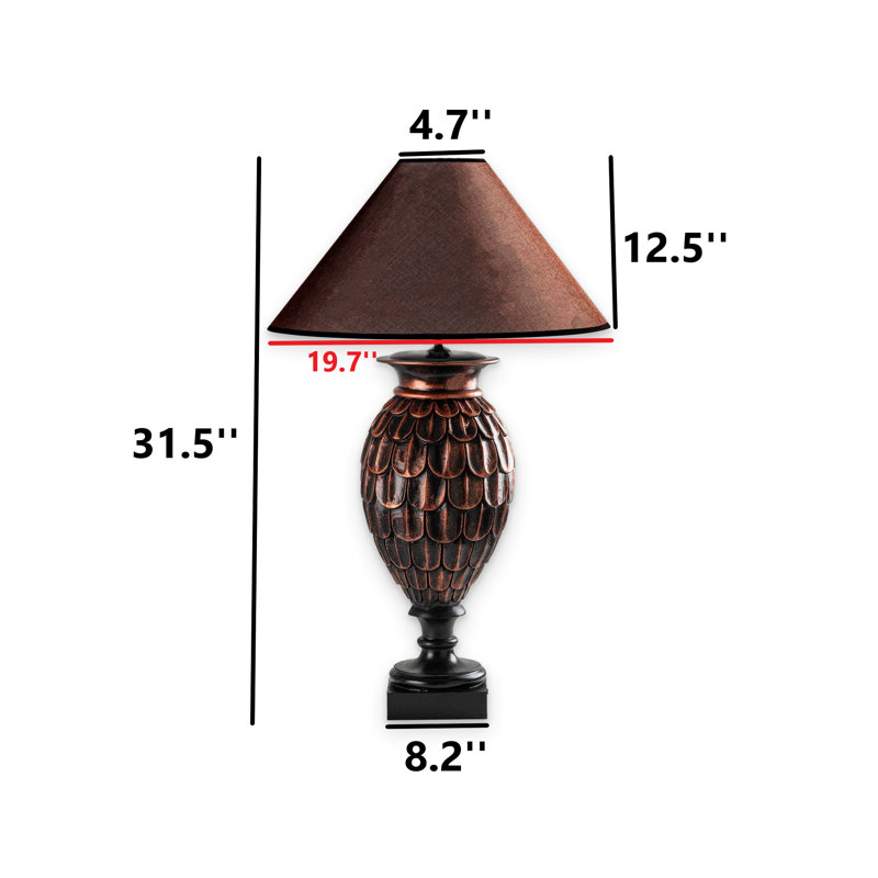 Lampe de table Armadillo, Brun