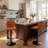 Latiera Swivel Adjustable Height Bar Stools Faux Leather Counter Stools with Footrest-98722007