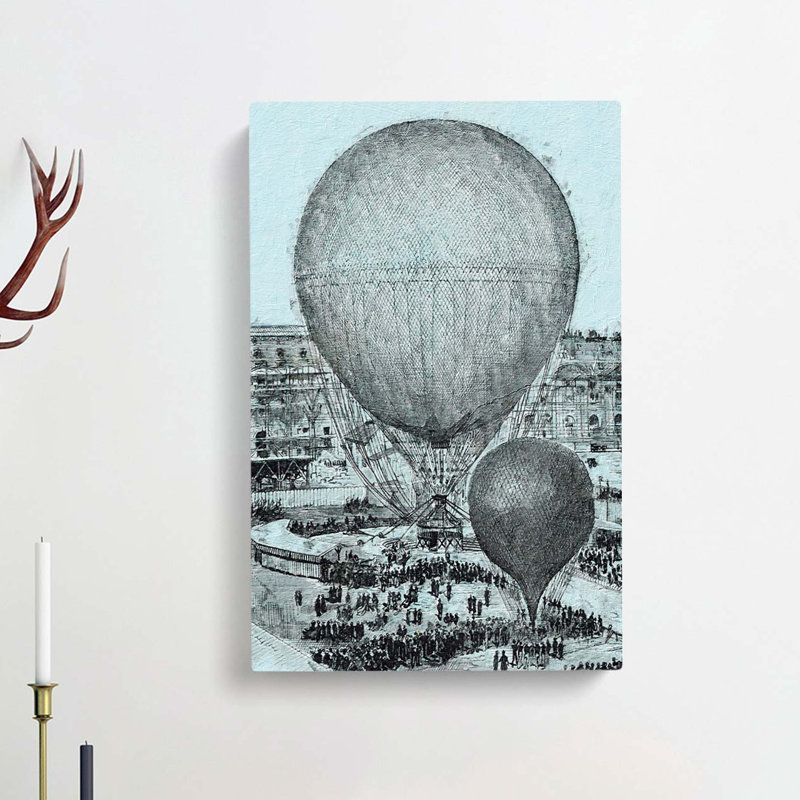 Hot Air Balloons in Paris by Henri Gifford - Wrapped Canvas, 76cm H x 50cm W x 3cm D