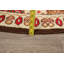 Tapis brun/beige/rouge round