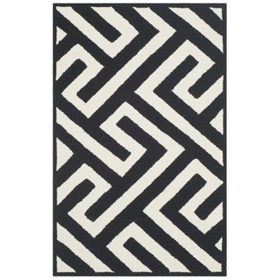 Emer Hand Hooked Performance Geometric Rug