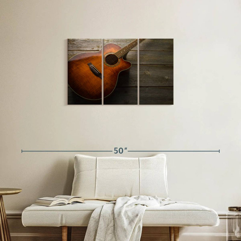 Abarca Rustic Acoustic Guitar, 20" H x 33" W